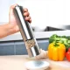 Elektriskais piparu un sāls dzirnaviņas INOX, 22 cm