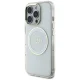 Guess IML Metal Colored Circle Classic Logo MagSafe vāciņš iPhone 16 Pro Max, balts