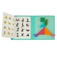 Magnētiska grāmatu puzzle 3D Tangram bloki
