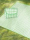 Piknika un pludmales sega 200x200cm, ūdensnecaurlaidīga, zaļa rūtiņa