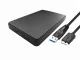 2,5\" HDD / SSD Cietā diska ārējais ietvars USB 3.0 SATA Melns