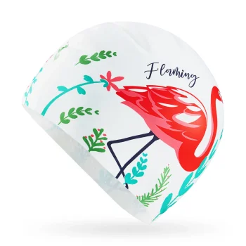 Sieviešu silikona peldcepure TSUNAMI Flamingo