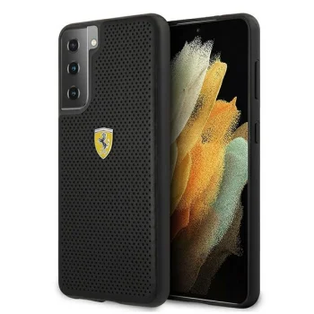 Ferrari Samsung Galaxy S21+ vāciņš On Track Perforated, melns