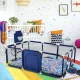 Lielā bērnu rotaļu manēža / laukums / sausais baseins 235x129cm, Zils | Safety Children\'s Playpen