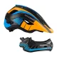 Rockbros TT-32SOBL-M bērnu velo ķivere ar noņemamu zoda sargu, M (54-58 cm), melna/oranža