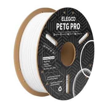 ELEGOO PETG Pro 3D kvēldiegs 1.75 mm 1 kg, balts