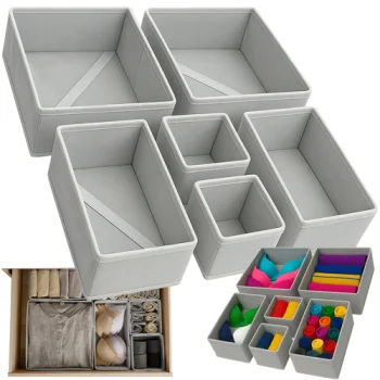 Ruhhy 00025764 veļas organizatoru komplekts, 6 gab., pelēks