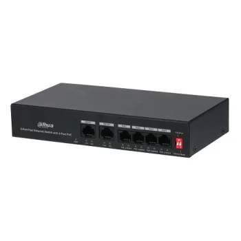 PoE komutators PFS3006-4ET-36 (6 porti, 4x PoE, 36W)