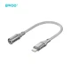 BWOO BZ66 audio adapteris Lightning uz 3.5mm ligzdu, pelēks
