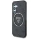 Guess 4G Glitter Triangle Buttons MagSafe vāciņš Samsung Galaxy S25+ Melns