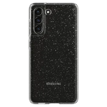 Samsung Galaxy S21 FE 5G (SM-G990B/DS) Spigen Liquid Glitter Crystal TPU Case Cover, Transparent | Telefona Maciņš...