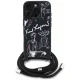 Karl Lagerfeld Crossbody Grained Pattern & Logo vāciņš iPhone 16 Pro Max - melns
