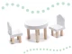 Bērnu Spēļu Koka Leļļu Māja ar Mēbelēm un LED Gaismu LULILO, 78cm | Play Dollhouse with Furniture