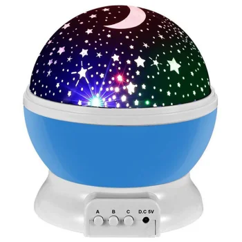 Rotējošā bērnu nakts lampa projektors Star Master, Zila | Dream Rotating Night Star Projection Lamp