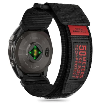 TECH-PROTECT SCOUT PRO GARMIN FENIX 5X / PLUS 6X 7X 8 (51 MM) MELNS | BLACK