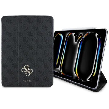 Guess Magnetic 4G Big Logo atverams vāciņš iPad Pro 11" 2024, melns