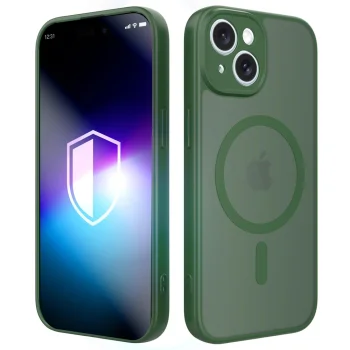 Vāciņš 3mk Misty MagCase, Apple iPhone 15, MagSafe, zaļš