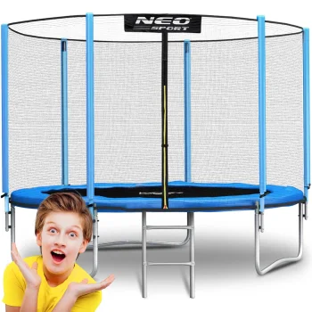 Neo-Sport dārza batuts 183 cm (6ft) ar ārējo tīklu un kāpnēm