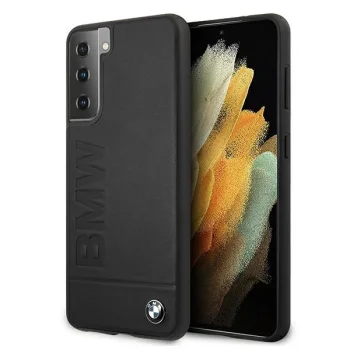 BMW Samsung Galaxy S21+ vāciņš Signature Logo Imprint, melns