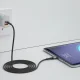 3mk Hyper Cable N-SERIES USB-C uz Micro USB kabelis 1m 10W, melns