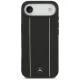 Mercedes Leather Star Pattern Stripes MagSafe vāciņš iPhone Air Melns