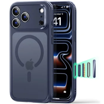 ESR Classic Hybrid MagSafe vāciņš iPhone 18 Pro / 17 Pro, matēti tumši zils