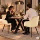 ModernHome mīkstie velūra krēsli ar roku balstiem, 2 gab., bēši