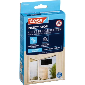 Pretinsektu tīkls logiem Tesa Insect Stop Standard 1,5 x 1,8 m, antracīta (55680)