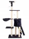 Kaķu koka mājiņa ar nagu asināmo, 138 cm, 5 līmeņi, Petsi, pelēks