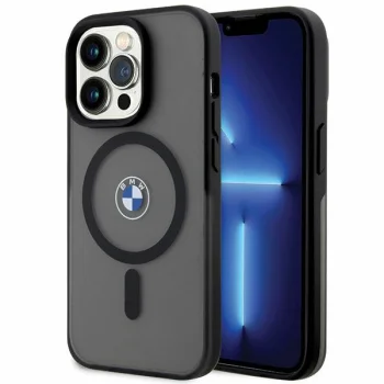 BMW iPhone 14 Pro Max vāciņš Signature MagSafe, melns