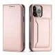 Magnet Card Case iPhone 13 Pro maciņš ar karšu turētāju Pink