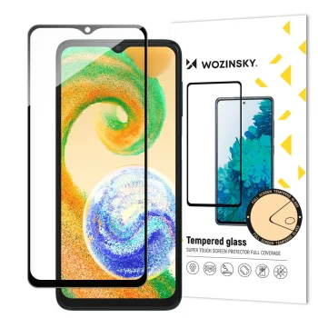 5D Aizsargstikls Samsung Galaxy A04s (SM-A047F/DS), Melns Pilna Pārklājuma (Tempered Glass)