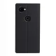 Google Pixel 3a VILI DMX Cross Texture Leather Wallet Cover Case, Black | Vāks Maciņš Maks Grāmatiņa Apvalks