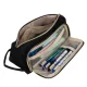Divu Nodalījumu Skolas Penālis Maaleo 24502, Melns | Double Extendable Pencil Case