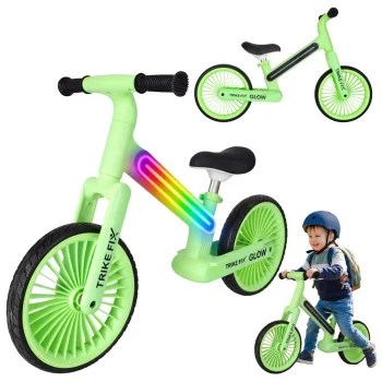 Līdzsvara ritenis Trike Fix Glow ar LED apgaismojumu, neona zaļš