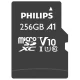 Atmiņas karte Philips MicroSDXC 256GB Class 10 UHS-I U1 ar SD adapteri