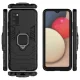 Hibrīda vāciņš Ring Armor priekš Samsung Galaxy A03s (166.5) ar gredzena turētāju, melns