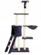 Kaķu koka mājiņa ar nagu asināmo, 138 cm, 5 līmeņi, Petsi, pelēks