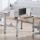 Ergo Office ER-404G dubultais elektriski regulējams galda rāmis (bez virsmas), pelēks