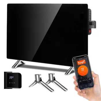 Maclean MCE536 Stikla Infrasarkanais Sildītājs, 600W, WiFi, Melns