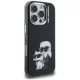 Karl Lagerfeld IML Aquarelle Karl & Choupette vāciņš iPhone 16 Pro, melns