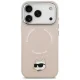Karl Lagerfeld Choupette Pin MagSafe vāciņš iPhone 17 Pro, rozā
