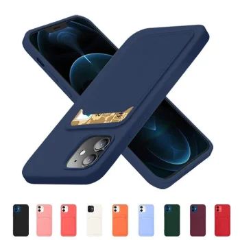 Silikona vāciņš ar kartes kabatu Samsung Galaxy A72 4G, melns