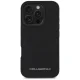 Karl Lagerfeld Grained PU Cardslot vāciņš Apple iPhone 16 Pro - Melns