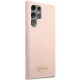 Guess Silicone Vintage Gold Logo vāciņš Samsung Galaxy S23 Ultra, rozā