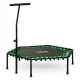 Neo-Sport 1103 fitnesa batuts ar rokturi, 127 cm, sešstūra, zaļš