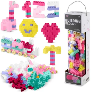Ricokids RK-761 Lielie spēļu klucīši 300 gab. Pasteļkrāsas