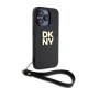 DKNY iPhone 15 Pro vāciņš Wrist Strap Stock Logo, melns