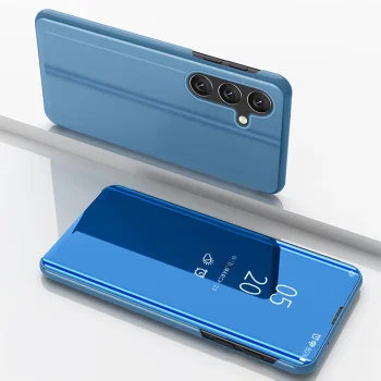 Hurtel Clear View atverams vāciņš Samsung Galaxy S24 FE, zils