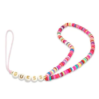 Guess Heishi Beads tālruņa piekariņš 3666339048358 rozā/daudzkrāsains